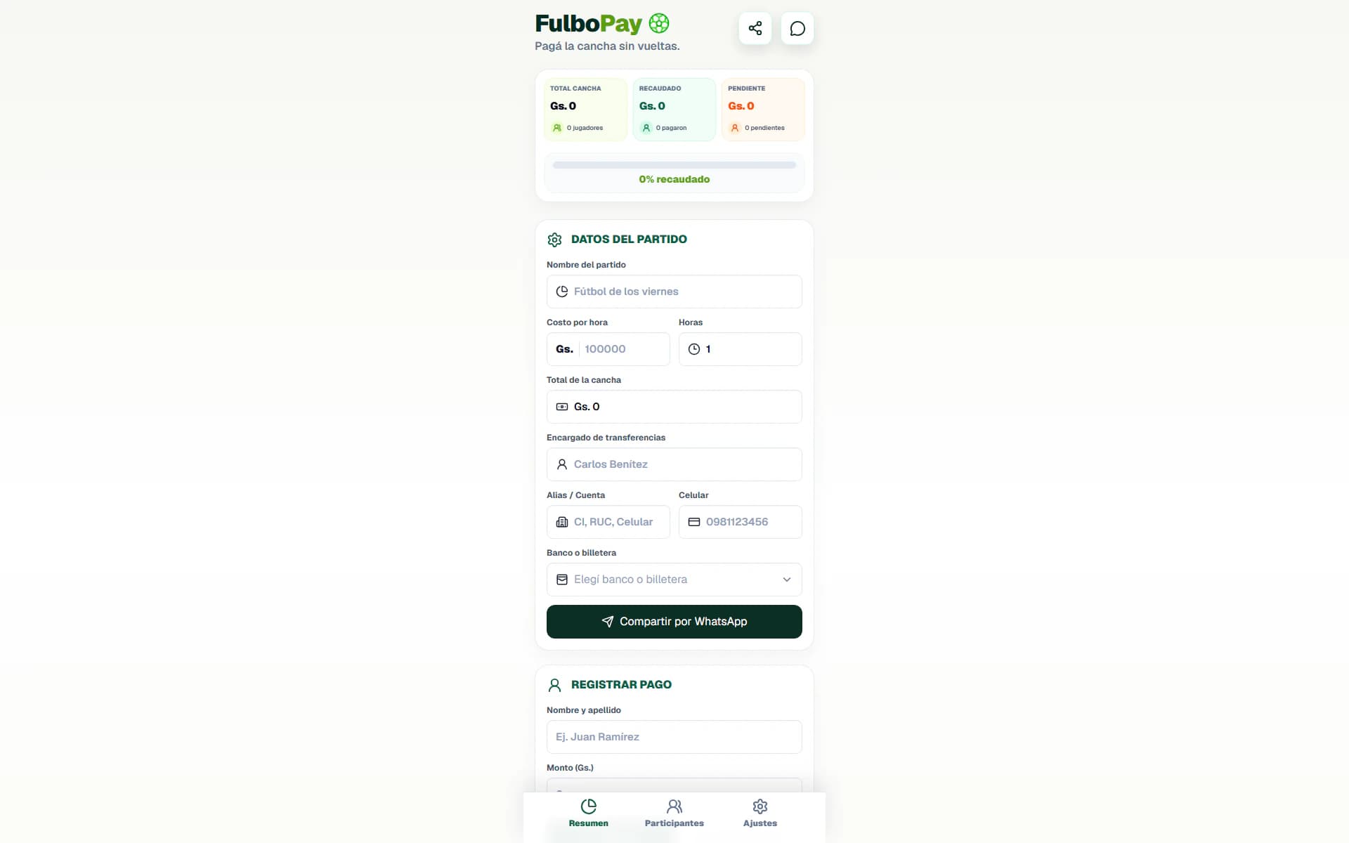 Aplicación FulboPay