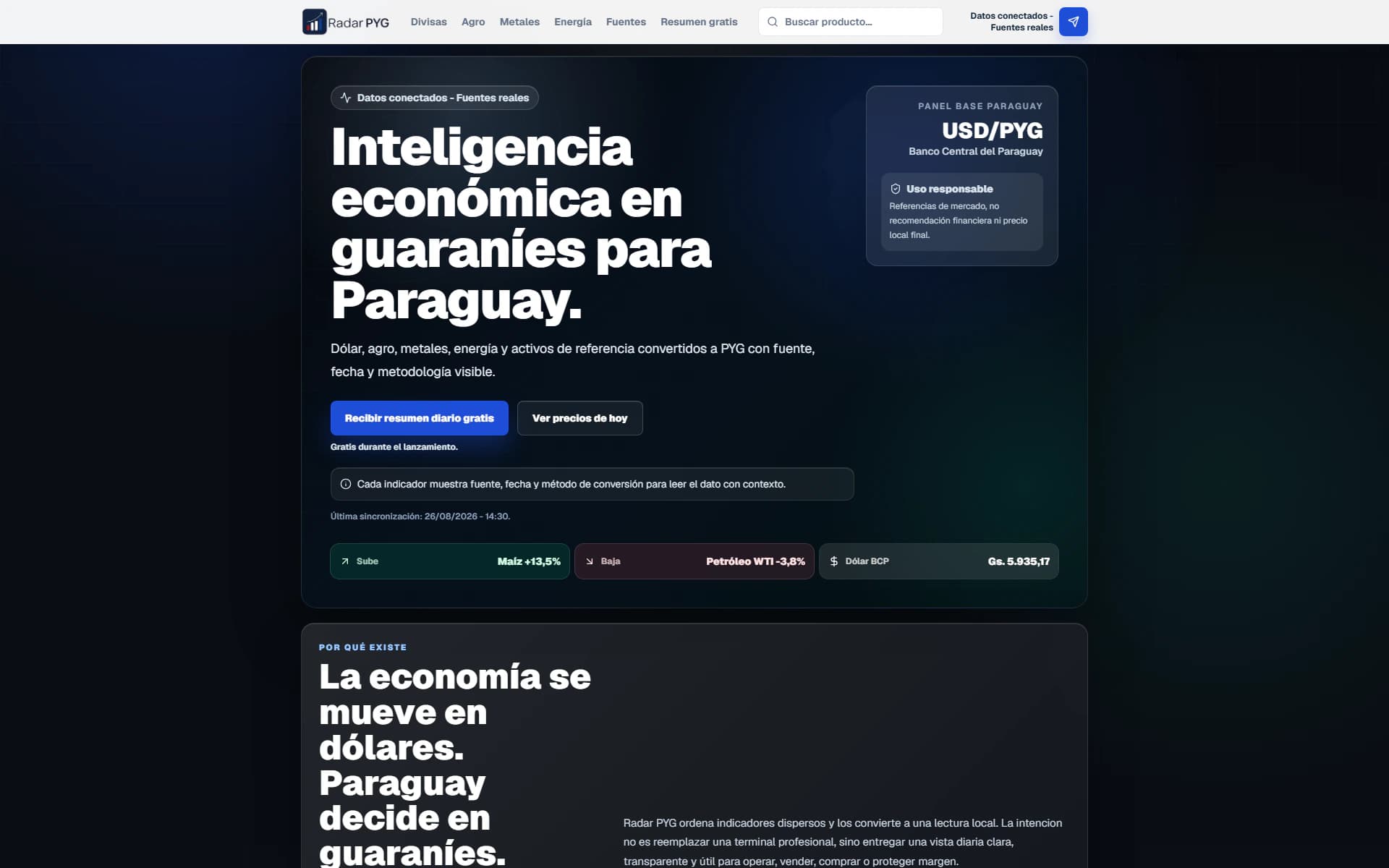 Herramienta Radar PYG